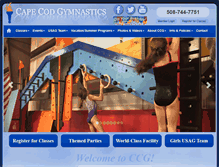 Tablet Screenshot of capecodgymnastics.com